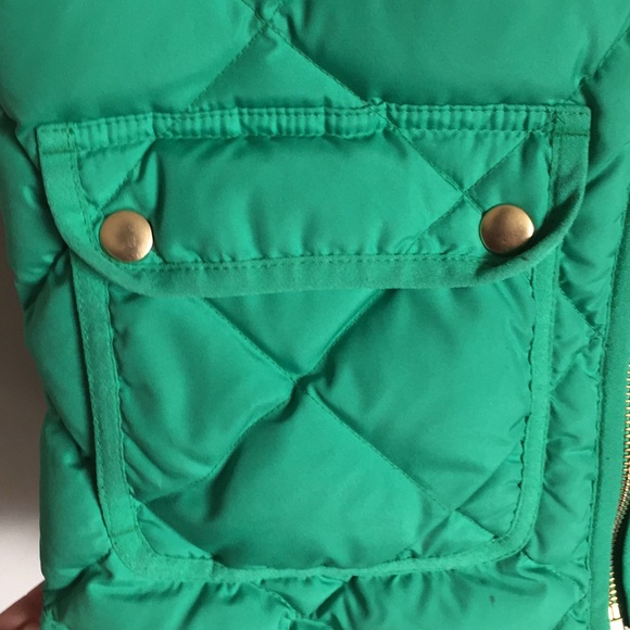 J.Crew green puffer vest - Picture 2 of 5